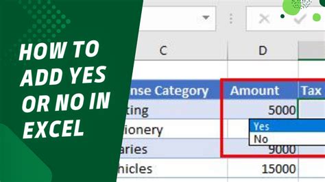 Create Yes No Dropdown In Excel Using Data Validation