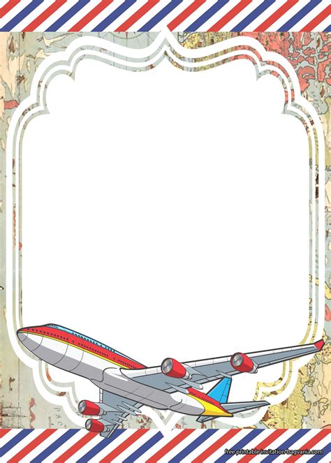 Create Your Own Airplane Invitation Template