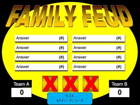 Create Your Own Family Feud Template