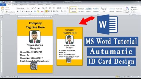 Create an ID Card in Word