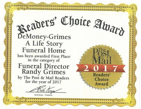 Creating a Demoney and Grimes Obituary