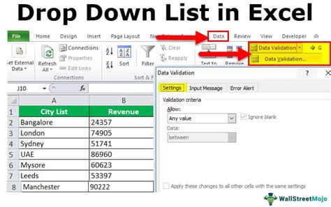 Creating Cascading Drop Down Lists in Excel