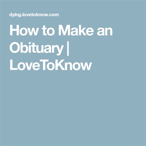 Creating a Higby Obituary