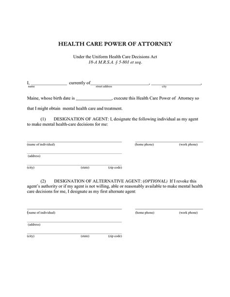 Creating a Medical Power of Attorney