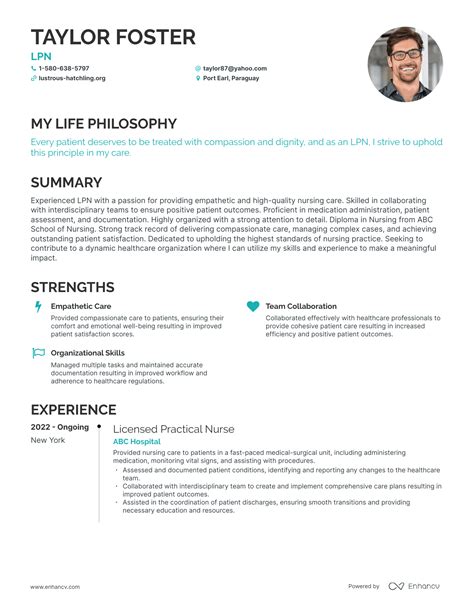 Creative LPN Resume Template