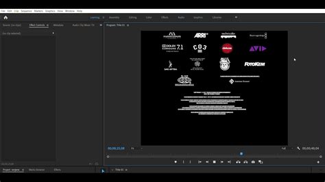 Credit Sequence Adobe Premiere Pro