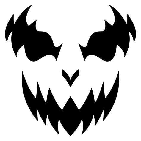 Creepy Clown Pumpkin Face Template