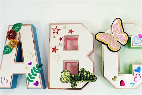 Cricut 3D Letter Template 1