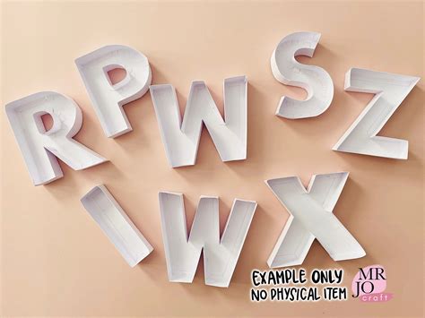 Cricut 3D Letter Template 10