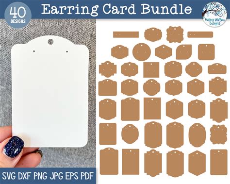 Cricut Earring Card Template Example 1