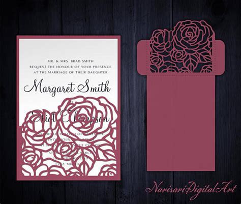 Cricut Wedding Invitation Template 1