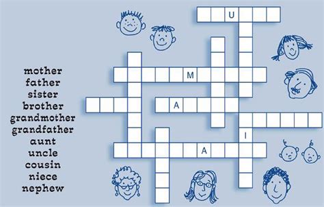 Crossword Puzzles For Kids Family Activity