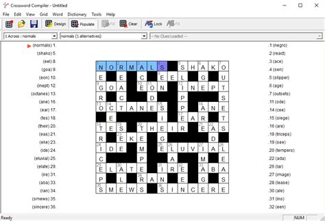 Crossword creation software