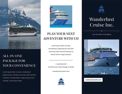 Cruise Line Brochure Template