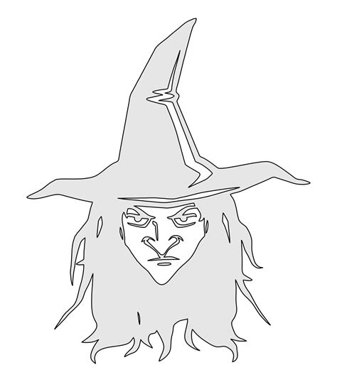 Cursed Witch Pumpkin Face Template