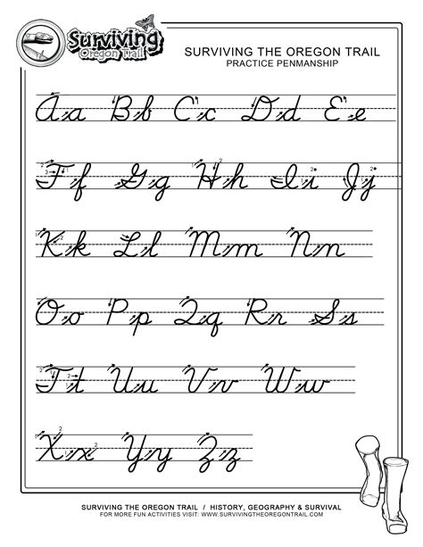 Cursive Alphabet Practice