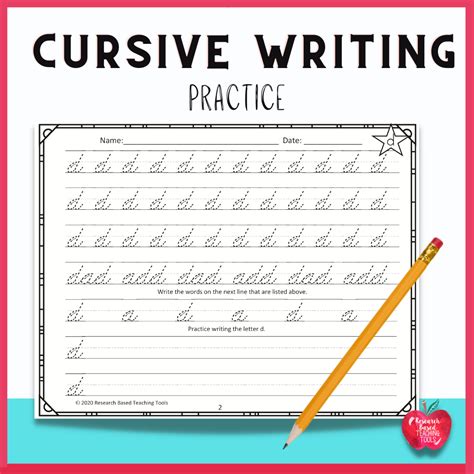 Cursive handwriting practice