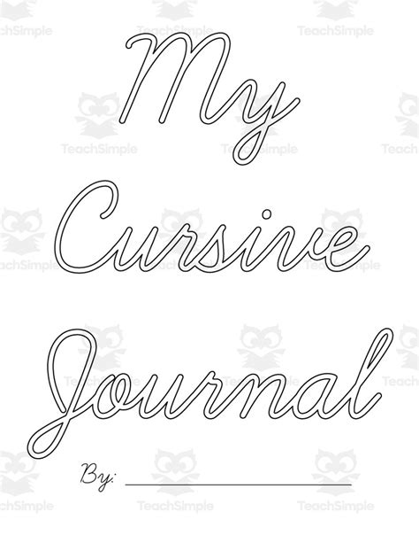 Cursive journaling worksheets