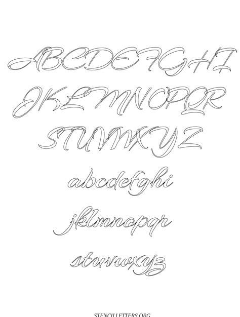 Cursive Word Stencil