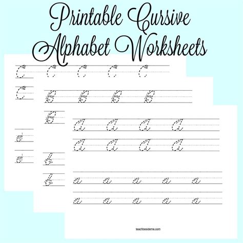 Cursive Letters Worksheets Printable For Adults