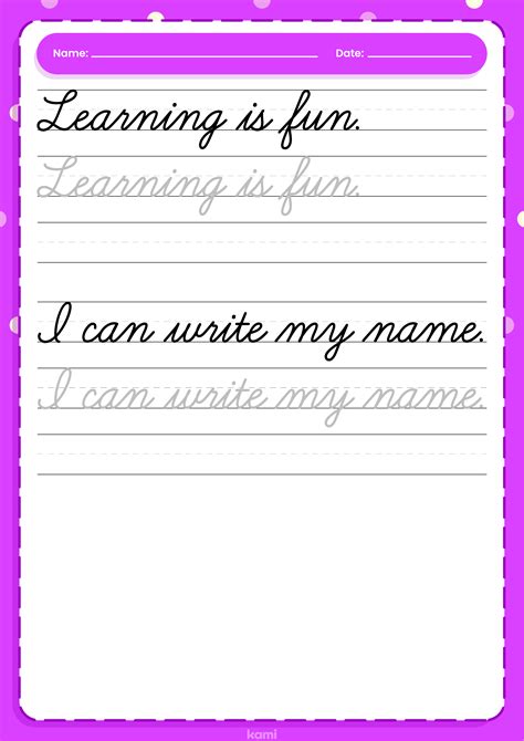 Cursive quote worksheets