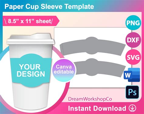 Custom Coffee Cup Sleeve Template Benefits