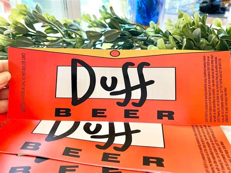 Custom Duff Beer Label