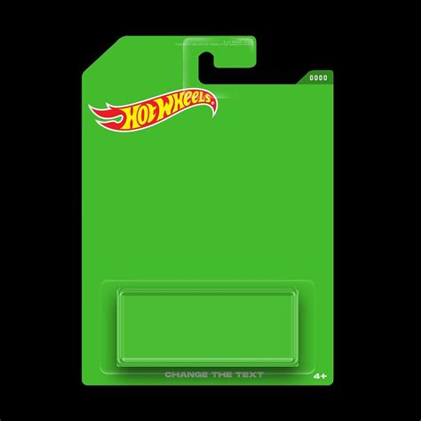 Custom Hot Wheels Package Template 3