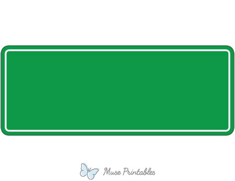 Customizable Blank Street Sign Template