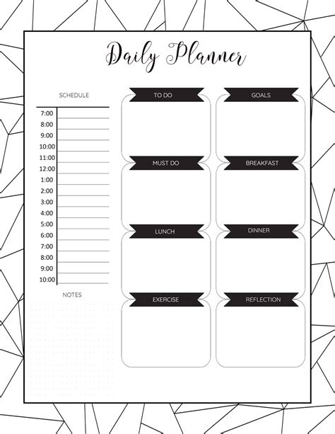 Customizable Daily Planner Template