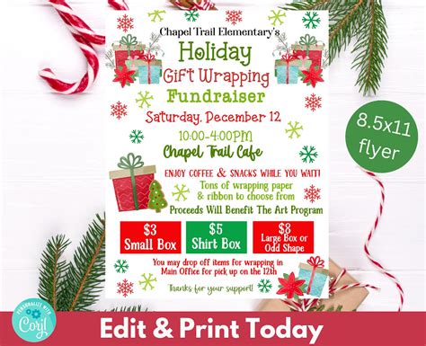 Customizable Gift Wrapping Flyer Templates