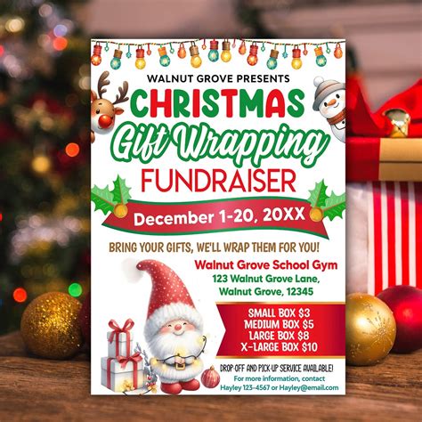 Customizable Gift Wrapping Flyer Templates