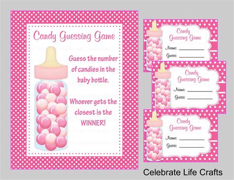 Customizable Guess How Many Candies Templates