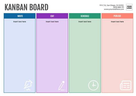 Customizable Kanban Template