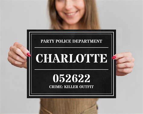 Customizable Mug Shot Sign Template 10