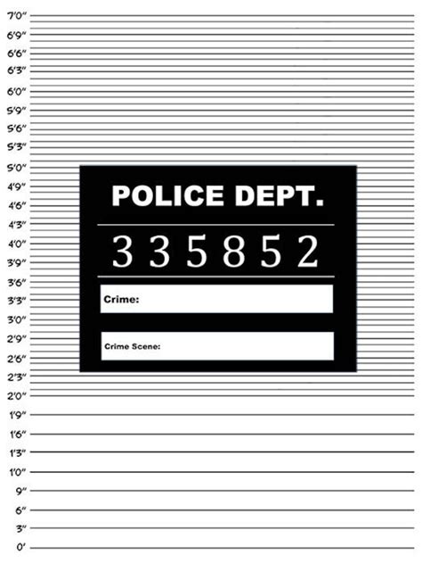 Customizable Mug Shot Sign Template 2