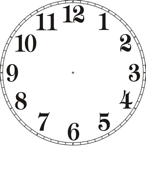 Customizable Printable Clock Face Template