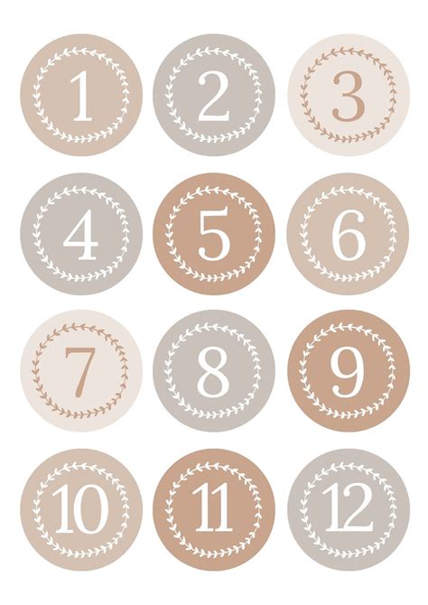 Customizable Printable Number Labels