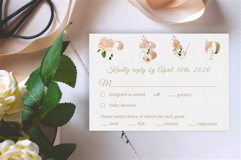 Customizable RSVP Card Template