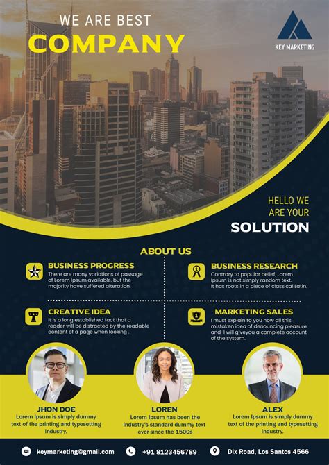 Customizable Word Business Flyer Template Designs