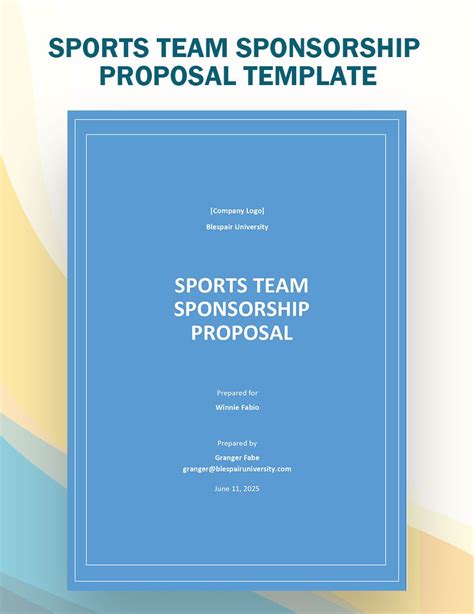 Customizing Your Sponsorship Proposal Template for Word