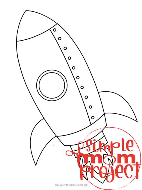 Cut Out Rocket Ship Template