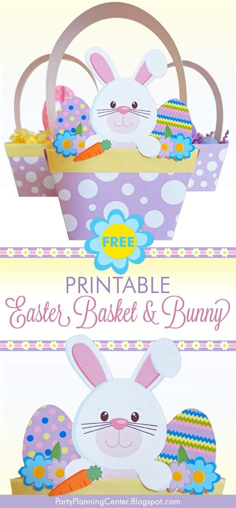 Cute Bunny Easter Basket Templates Gallery