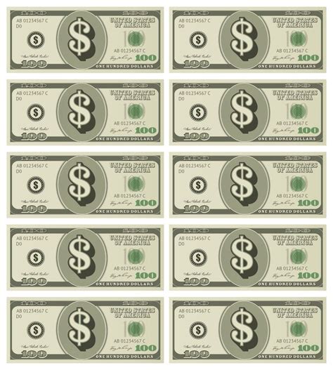 Fake money printable for kids