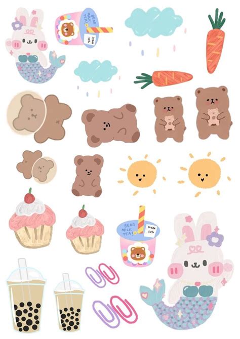 Cute Sticker Template