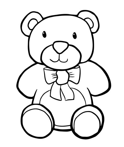 Cute Teddy Bear Coloring Page