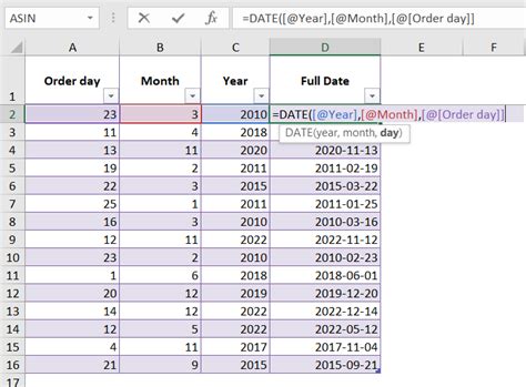 DATE Function Example