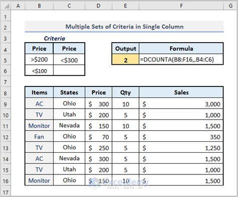 DCountA Function Example 5