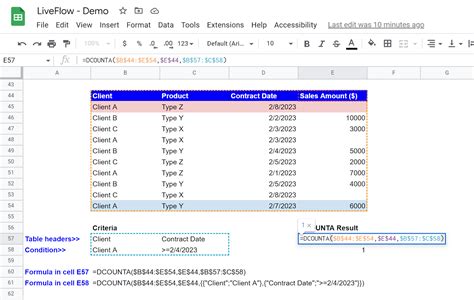 DCountA Function Example 7