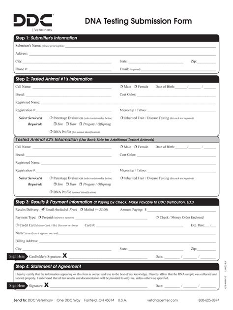 DDC DNA Test Results Template Image 5